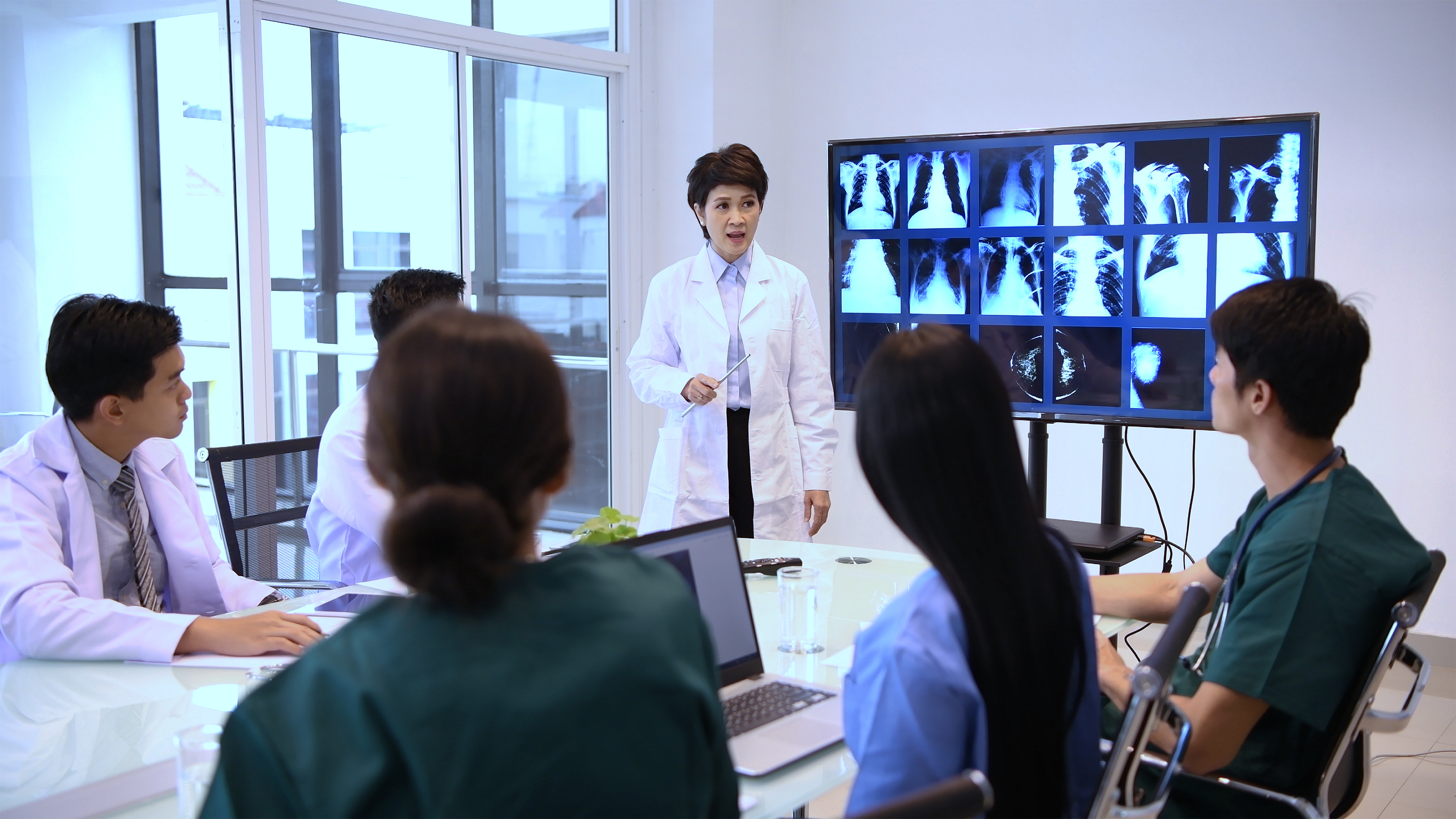 Happy patient receiving quality medical care